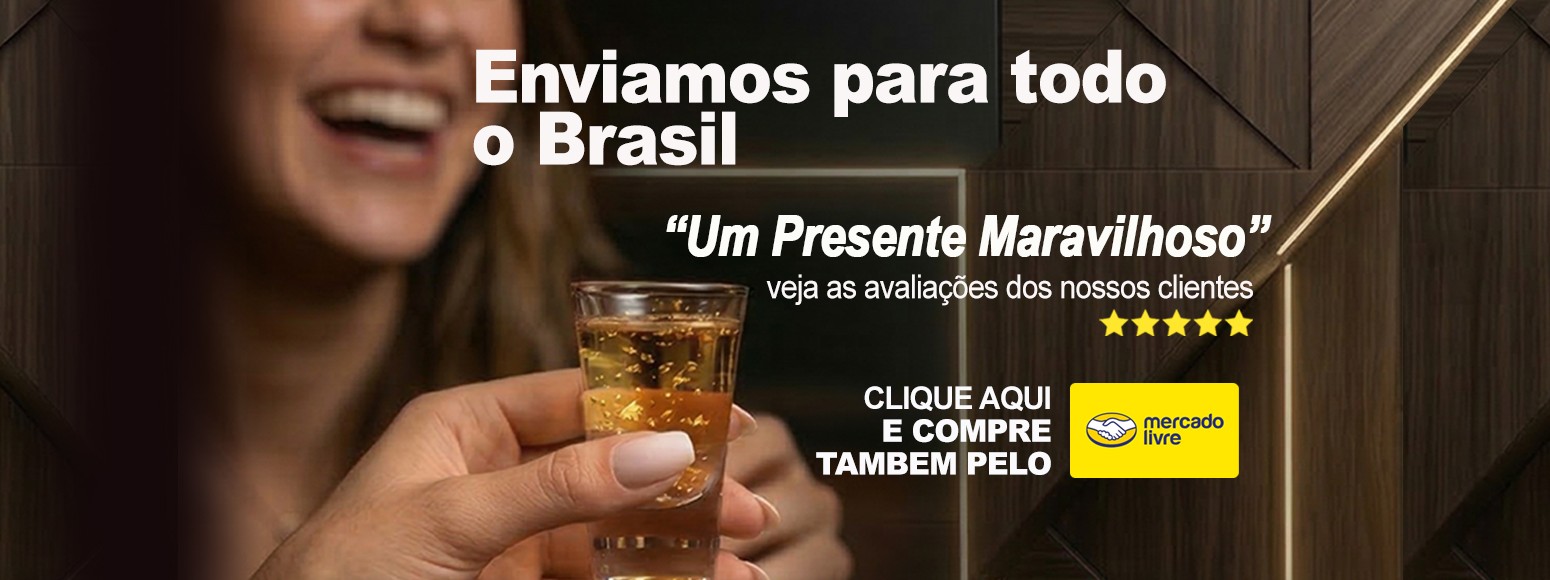 Cachaça Personalizada com Flocos de Ouro
